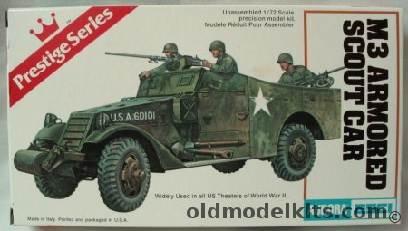 Aurora-ESCI 1/72 M3 Armored Scout Car - Decals for Four Vehicles, 6207 plastic model kit
